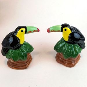 Tropical Toucans Salt and Pepper Shakers Set